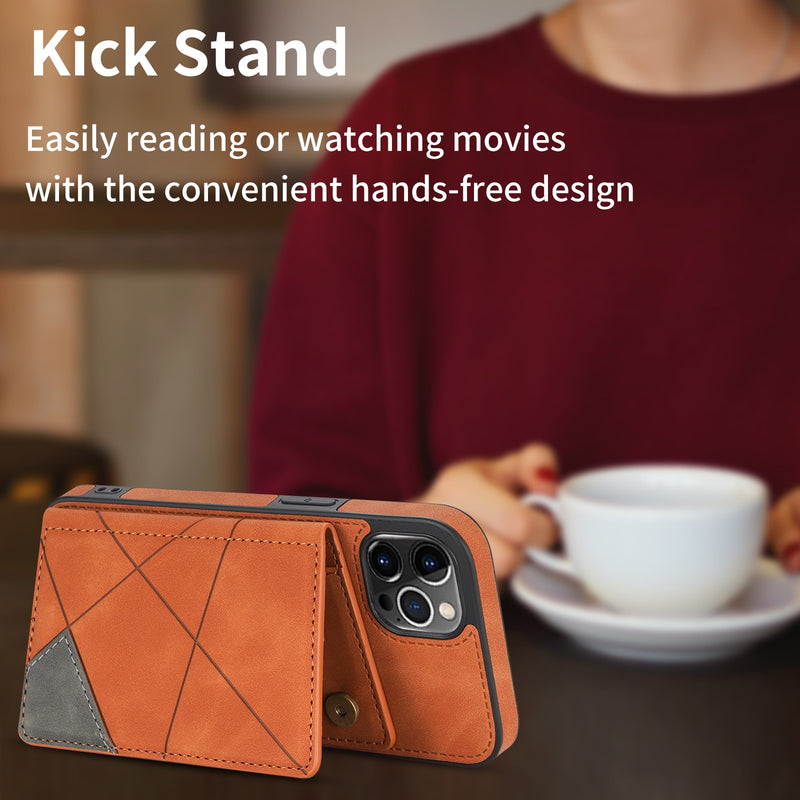 Card Holder Stand Leather Cover