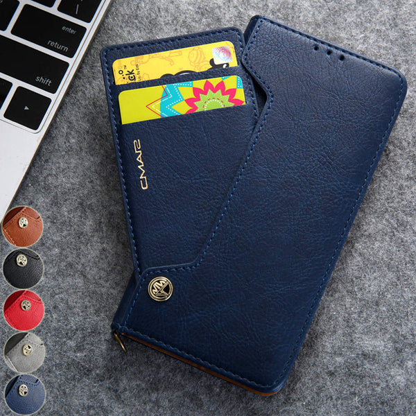 Retro Leather Card Holder Flip Phone Case