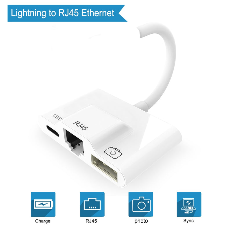 Lightning to Ethernet LAN HDMI Adapter